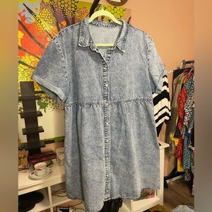 Denim Short Sleeve Dress